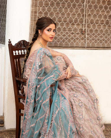 FAIZA SAQLAIN NEW BRIDAL NET GHARARA