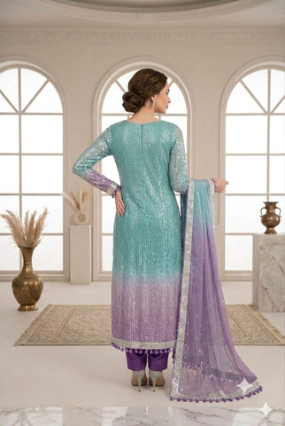 HADIZOUTFIT NEW TIE N DIE CHIFFON PARTY WEAR