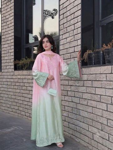 HADIZOUTFIT NEW TIE N DIE SILK PARTY WEAR DDEZ-038