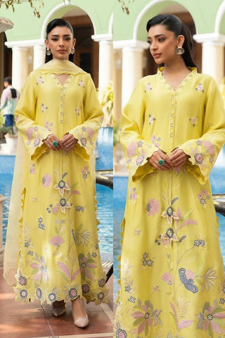 HADIZOUTFIT NEW LEMON KAAFTAN STYLE SILK PARTY WEAR DCEZ-207
