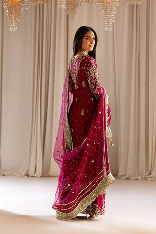 TABYAA NEW RED RAWSILK PARTY WEAR