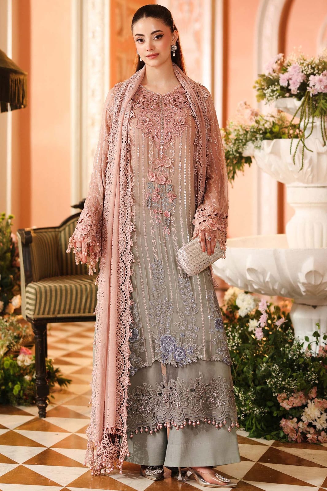 MARIA B NEW TIE-N-DIE CHIFFON PARTY WEAR EFZZ-183