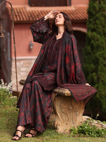 MOHAGNI NEW BLACK&RED PRINTED LUXURY LAWN COLLECTION