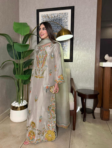 HADIZOUTFIT NEW KAAFTAN STYLE SILK PARTY WEAR DFEZ-214