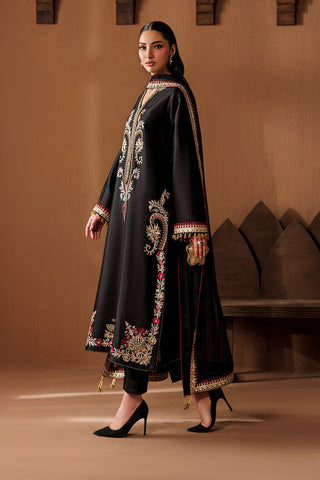 BAROQUE NEW BLACK SHEESHA SILK PARTY WEAR DZZZ-096