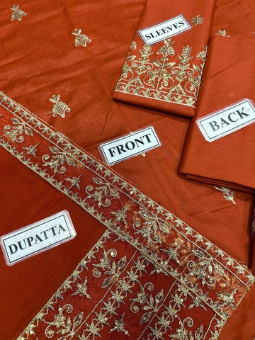 SHEENORA NEW RUST LUXURY LAWN COLLECTION