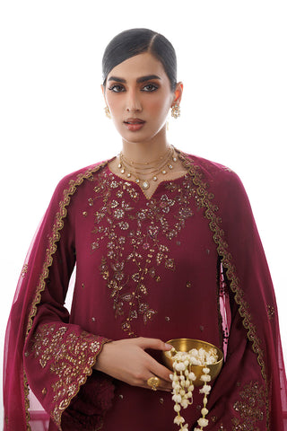 IZNIK NEW MERGENTA CHIFFON PARTY WEAR DBEZ-235