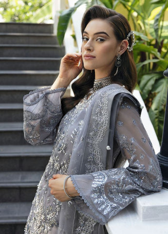 Gulaal Grey Formal Organza Collection