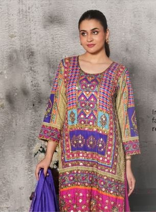 Haris Shakeel Crepe Silk Hand Embellished 3 Piece Dress - J0460