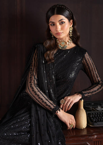 Zarif Black Formal Chiffon Collection