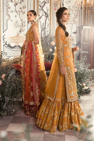 Maria B | Mbroidered Wedding Edition 23 | Mustard BD-2707