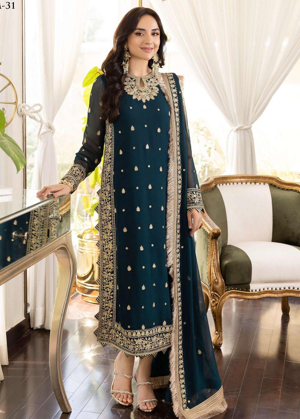 Asim Jofa - Maahru Noorie and Meerub Festive Collection 2023 - AJSM-31