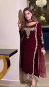 ANEELAS NEW VELVET PARTY WEAR EFZZ-5027