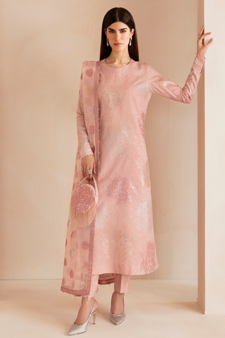 Jazmin Peach Formal Collection Raw Silk