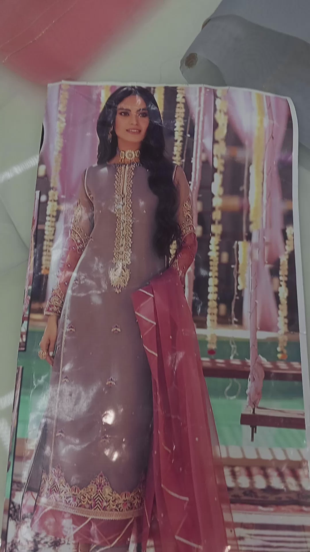 Asim Jofa new Grey Organza party wear
