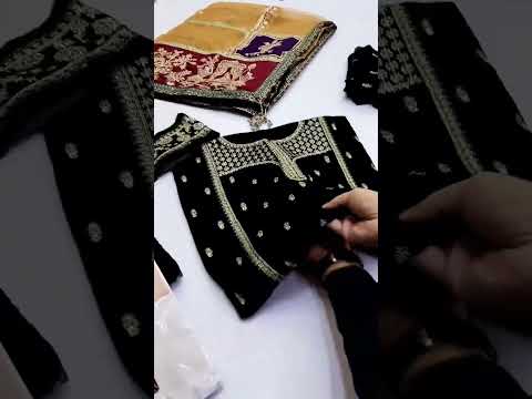 JAZMIN NEW EMBROIDERED BLACK VELVET PARTY WEAR