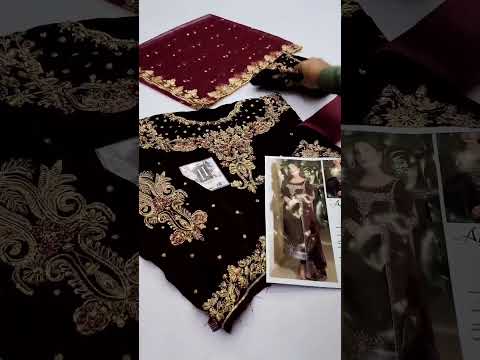 ANEELAS NEW VELVET PARTY WEAR