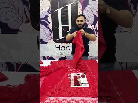 MAHNUR NEW RED LAZER CHIKANKARI LAWN COLLECTION