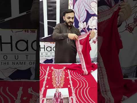 ZAIB NEW RED EMBROIDERED LUXURY LAWN COLLECTION