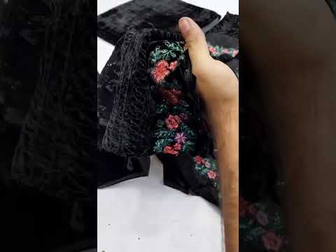 MARIA.B NEW JET BLACK VELVET PARTY WEAR