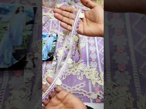 Crimson Luxury Lawn A Floral Mesh-Lavender