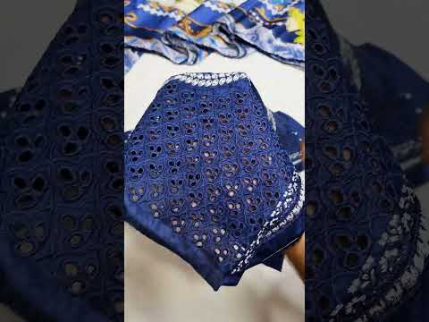 Bin Ilyas Blue Embroided Luxury Lawn Collection