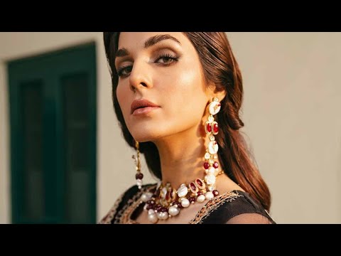 Akbar Aslam Black Formal Collection Chiffon Replica
