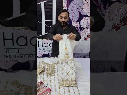 HARIS SHAKEEL NEW OFFWHITE CHIFFON BRIDAL WEAR