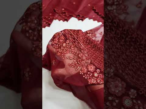 Guzel Maroon Formal Collection Chiffon Unstitched 3Pc Suit