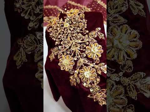 Baroque Maroon Formal Velvet Collection