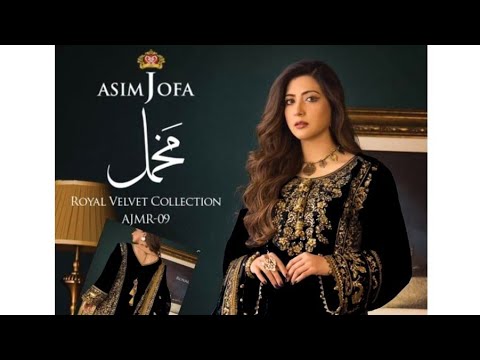 Asim Jofa Black Velvet Collection