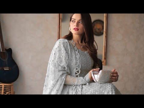 ASIM JOFA EDIT MINAL KHAN CHIFFON DRESS