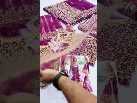 QALAMKAR NEW PURPLE BRIDAL WEAR