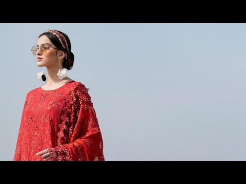 Nureh Tere Sang Red Luxury Lawn Collection