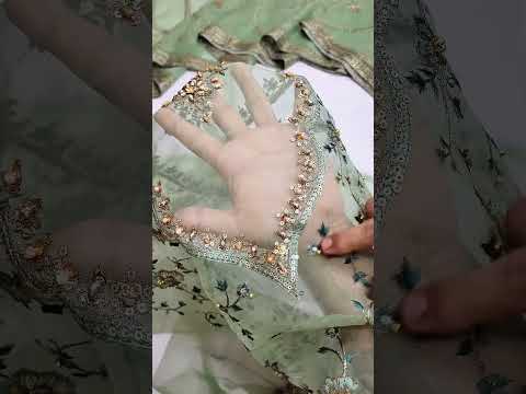 Maria B Organza Wear Embroidered Gharara 3 Piece Dress