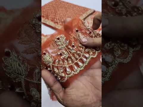 KANWAL MALIK NEW RUST RAW SILK PARTY WEAR