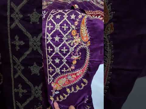 Maria.B Mbroidered Raw Silk Suit