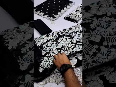 SERENE NEW BLACK N WHITE CHIFFON PARTY WEAR