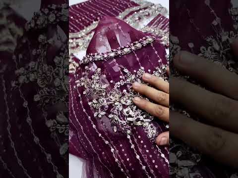 MARIA B NEW HAND MADE CHIFFON SAREE