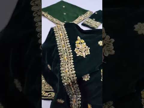 HASEENS NEW BOTTLE GREEN VELVET PARTY WEAR