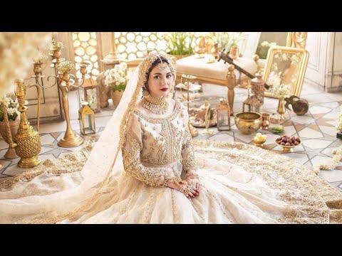 MAHA WAJAHAT NEW GOLD NET BRIDAL MAXI