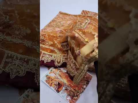 MOHSIN NAVEED RANJHA NEW NET ORANGE BRIDAL GHARARA