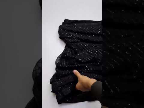 HADIZOUTFIT JET BLACK FORMAL SAREE