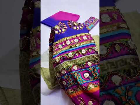 Haris Shakeel Crepe Silk Hand Embellished 3 Piece Dress - J0460