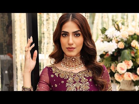 Aisha Imran Purple Bridal Collection Chiffon Replica