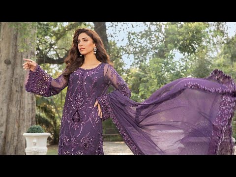 Maria.B Unstitched Embroidered Luxury Chiffon 3Pc Suit MPC-24-102