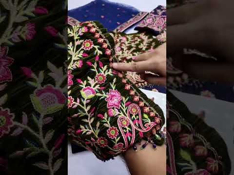ASIM JOFA NEW BLUE RAW SILK PARTY WEAR