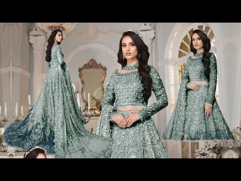 Maria B Seagreen Exclusive Net Maxi Replica