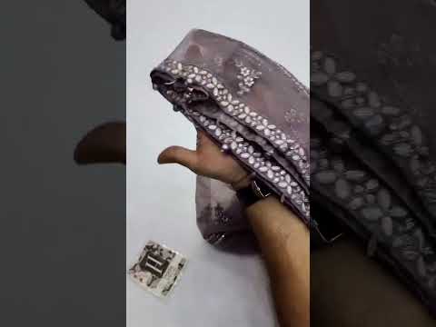 MARIA B NEW GREY NET SAREE