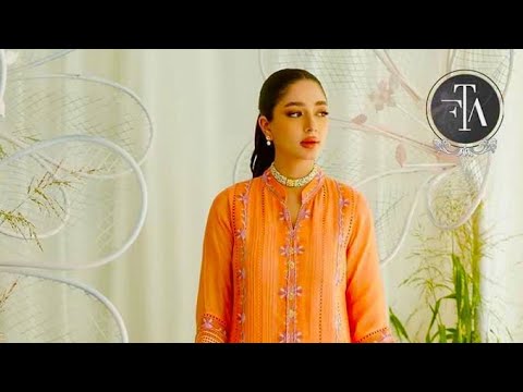 Farah Talib Orange Luxury Lawn Collection